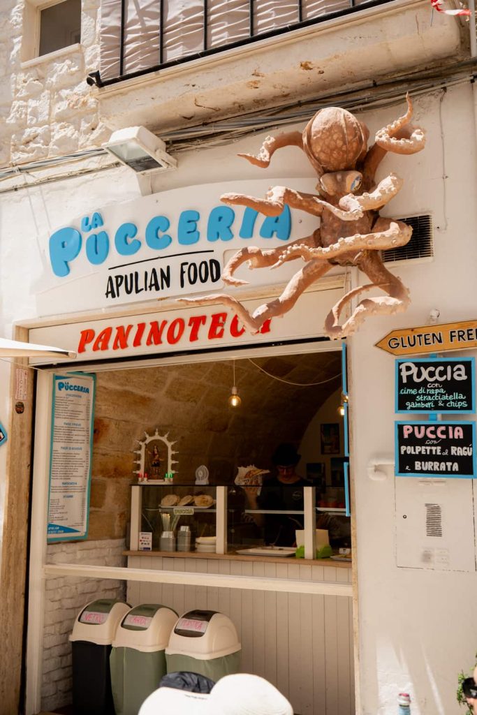 Polignano a Mare panino con il polpo
