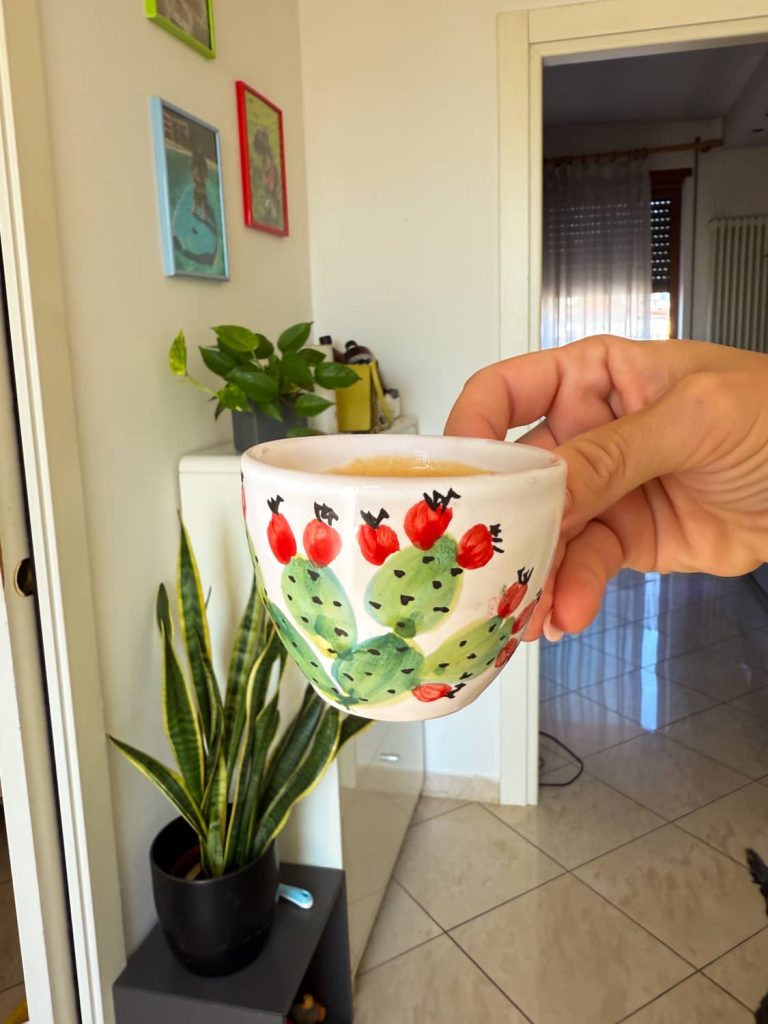 tazza ceramica Anna trani cactus