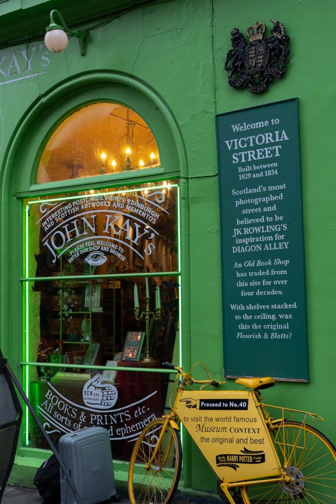 negozi a tema Harry Potter Victoria Street edimburgo 