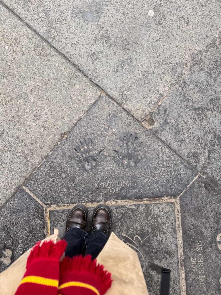 jk Rowling handprints Edinburgh City chambers